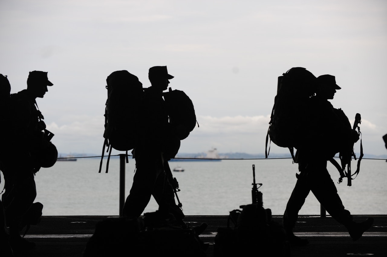 Military Soldiers Walking