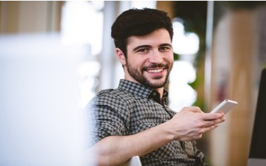 man with cellphone