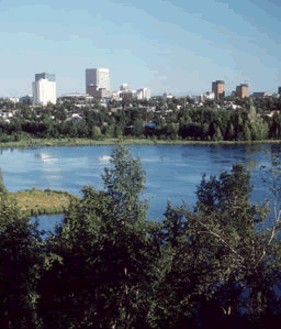 Down town Anchorage and West Chester Lagoon